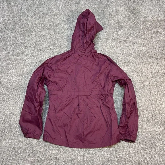 Columbia Jacket Girls XS Purple Hooded Lightweight Windbreaker Full Zip Hiking - Picture 5 of 10